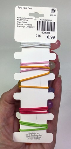 Trend Zone Multi Color Daisy Flower 5 Pc Hair Ties - Picture 2 of 2