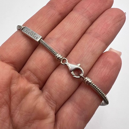 Vintage alter Florenz Schmuck feine Halskette Schlangenkette Sterling Silber 925 Italy - Bild 4 von 13