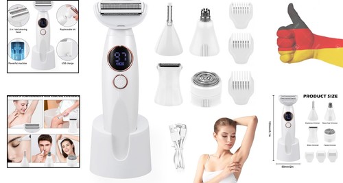 5-in-1 Elektrischer Rasierer Damen, Intimrasierer Bikinizone Gesicht, Achseln... - Bild 2 von 9