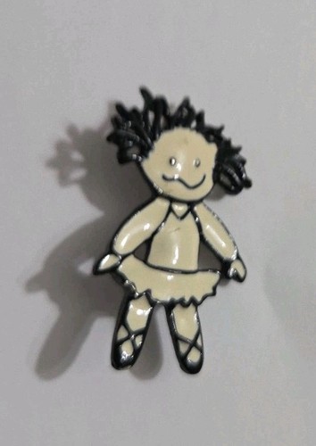 Steinmetz Vintage SFJ Ballet Dancer Girl Black And White Brooch Pin - Picture 6 of 19