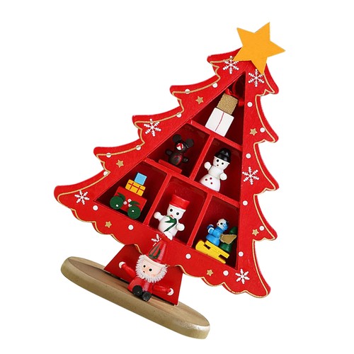 Exquisite Desktop Wooden Christmas Tree Decoration For Mall Hotel - Picture 9 of 12