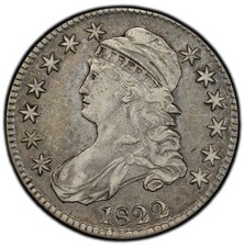 1822 PCGS XF40 Capped Bust Half Dollar (O-114), Silver U.S. Coin 50c Extra Fine