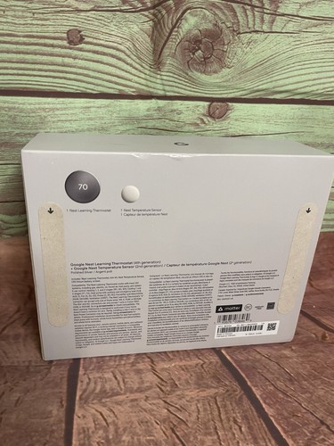 *NEW* Google Nest Learning Thermostat 4th Gen & Temperature Sensor Silver SEALED - Picture 3 of 3