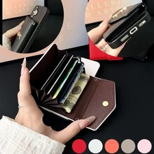 For iPhone 17 16 Pro Max 15 14 Plus 13 12 Pro Max Luxury Card Holder Phone Case