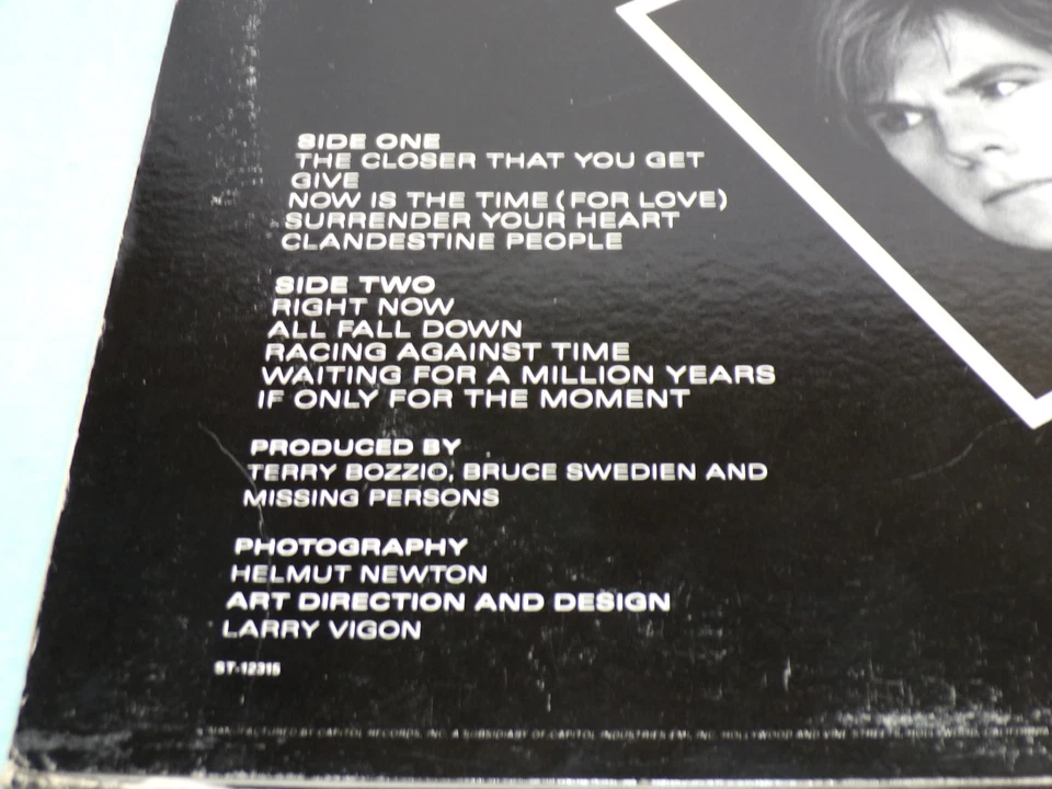 Missing Persons, Rhyme & Reason Vinyl Record . VG to VG+ Foto 4 de 4