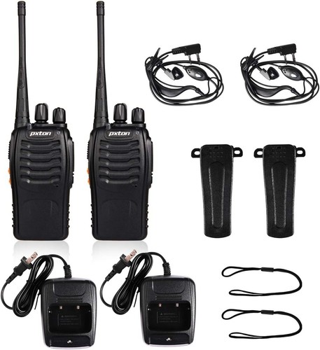 Confezione 2 Walkie Talkie Radio Bidirezionali Ricaricabili Lungo Raggio Con Auricolari - Foto 4 di 7
