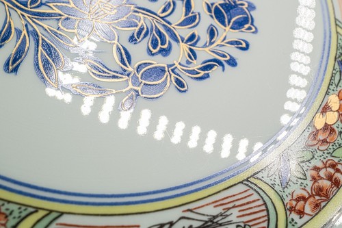 Puiforcat Raynaud Limoges Kan Sou Celadon Chop Plate Platter Round 12" - Picture 6 of 9