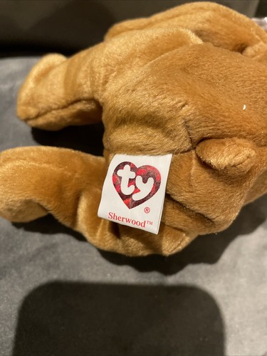 TY BEANIE BABY BÄR SHERWOOD - NEUWERTIG - NICHT MEHR PRODUZIERT MIT ETIKETT - Bild 4 von 4