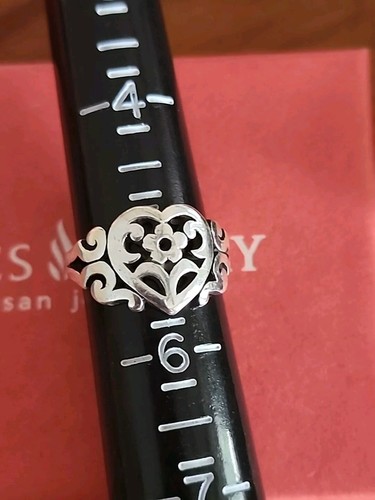 James Avery Scrolled Heart Flower Ring Sterling Silver Size 5.25