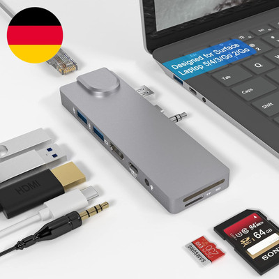 Surface Laptop 5 Hub Docking Station Mit 4K HDMI Adapter + 1000M Ethernet LAN+ U