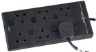 Pro Elec - 2816NS(1N) 1M BLK - 1m 6 Way Switched Surge Protected Extension Lead,