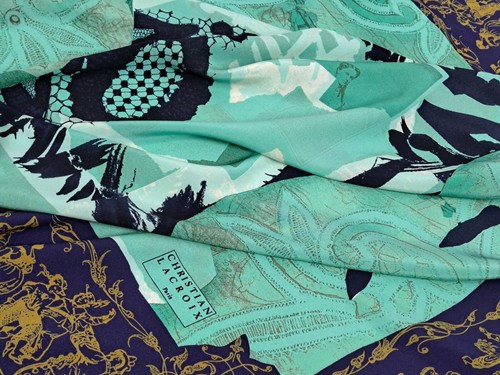 Vintage CHRISTIAN LACROIX PARIS silk scarf. Made in Italy. - 第 3/11 張圖片
