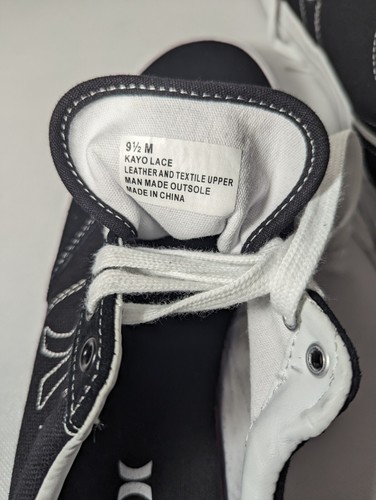 New- Size 9.5M Men's Hurley Kayo Lace Canvas Casual Shoes Sneaker Black - Picture 7 of 7