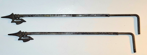 Vintage Art Deco Adjustable Swing Curtain Rods Arrow - Picture 2 of 8