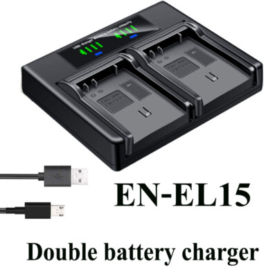 Dual Battery Charger For Nikon EN-EL15 MH-25 D810A D850