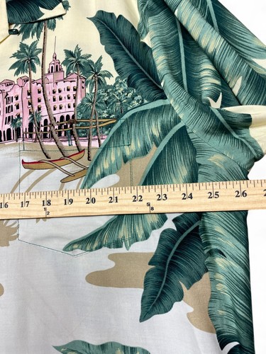 Vintage Tori Richard Hawaiian Shirt Mens 2XL Beach Pink Royal Hawaiian Hotel - Picture 10 of 15