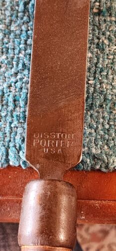 Disston-Porter Hold Tight File Handle 12" Disston Flat Smooth USA Made 17.5" OAL - Picture 7 of 18