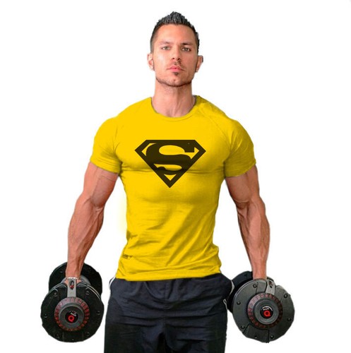 Men Casual Sport Gym T-Shirt Bodybuilding Fitness Cotton Shirt Clothes - Picture 4 of 26