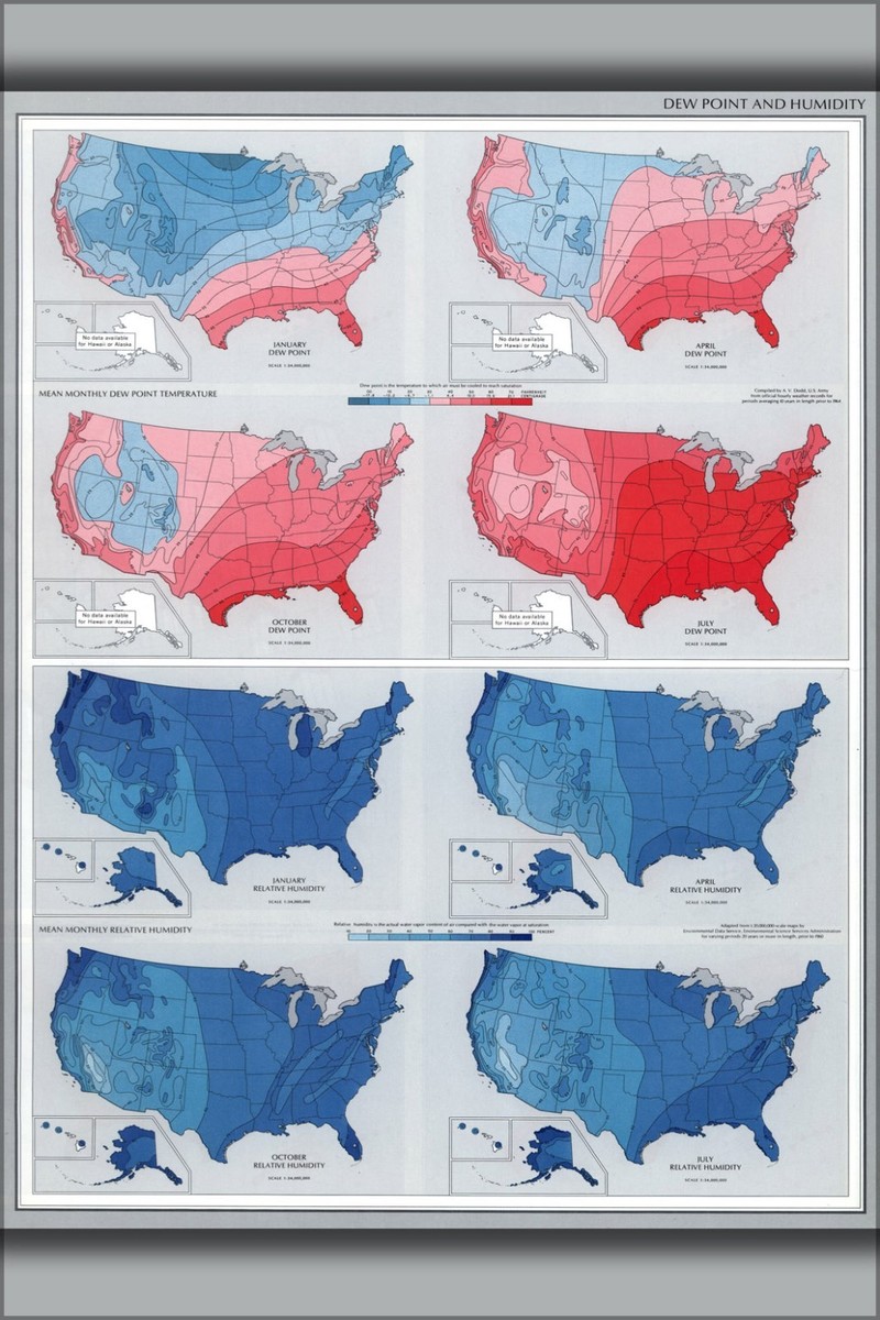 relative humidity world map