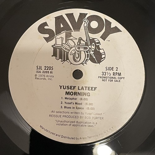 Yusef Lateef Morning The Savoy Sessions SJL 2205 1976 US Vinyl Promo NM/VG - Picture 10 of 12