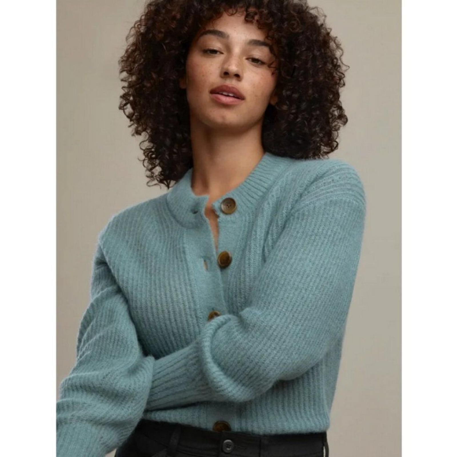 💕EVERLANE💕 The Alpaca Crop Cardigan ~ Pomona Green Small
