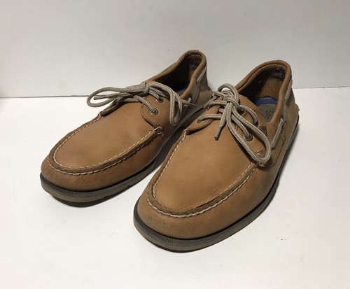 SPERRY TOP-SIDER 2-Eye Brown Sz 10.5 M Men Leather Boat Shoes Topsider Casual - Picture 2 of 6