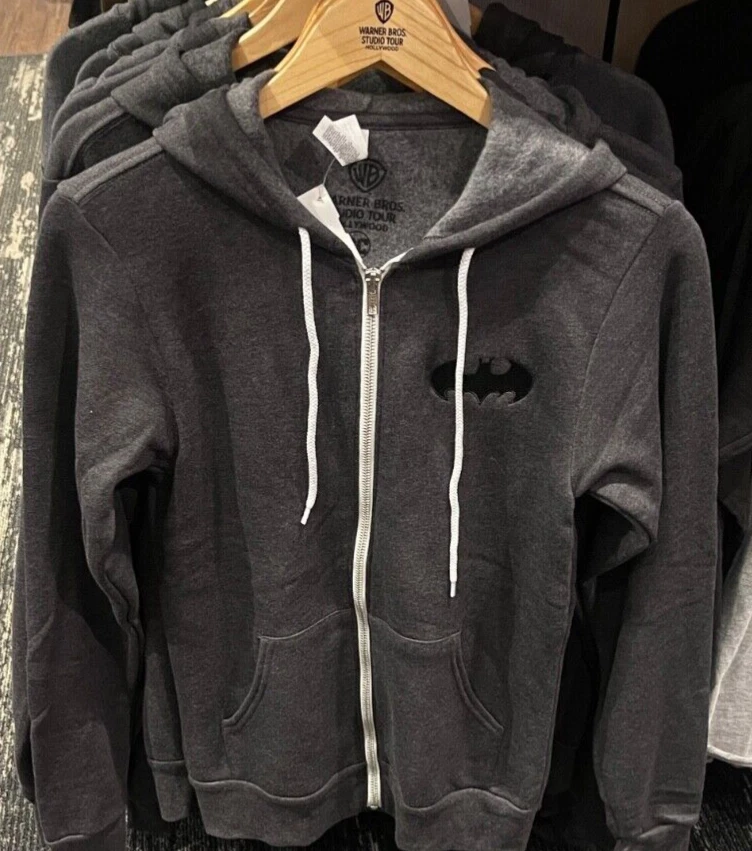 WARNER BROS. STUDIOS TOUR DC UNIVERSE BATMAN ZIP-UP ADULT HOODIE S-2XL