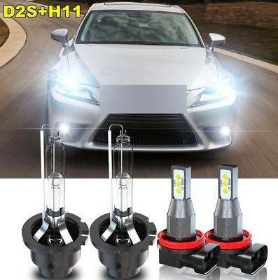 For 2011 2012-2014 2015 Lexus IS350 Combo HID Headlight Low Beam + LED