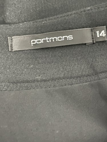 Portmans Black Corporate/ Evening Skirt Size 14 With Faux Silver Button Details - Picture 5 of 6