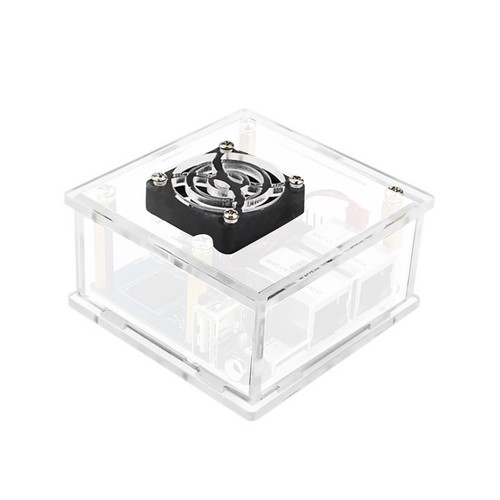 Acrylic Case Motherboard Shell With Fan Heat Sink For Orange Pi R1 Plus LTS - 第 3/7 張圖片