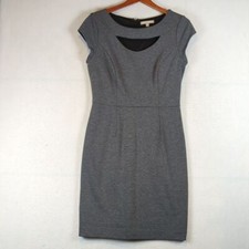 Banana Republic Grey Cutout Contemporary Midi Pencil Dress 8