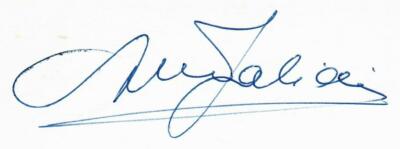 RARE!  Italian Fashion Designer'' Alberto Fabiani Hand Signed 3.25X5.75 Card