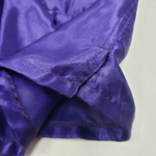Vintage 90s Diadora Soccer Satin Gym Shorts Mens L Polyester Back Pocket Purple - Picture 5 of 7