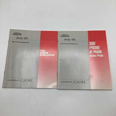 (2) 1989 Atron Debugging The Atron Evaluator & 386 PROBE AT SOURCE PROBE Manuals