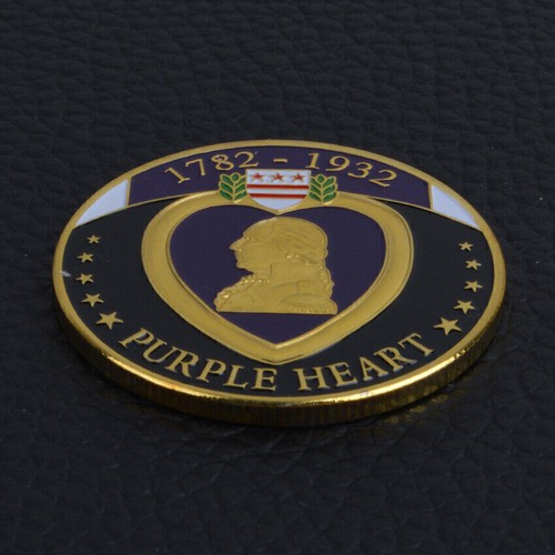 100pcs 1782-1932 Purple Heart Medal Commemorative Coin For The Military Merits - Picture 6 of 9