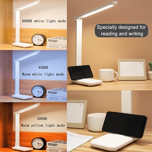 Led Desk Lamp Dimmable Desk Light Reading Lamp 3 Lighting Modes Eye Protectio... - Picture 4 of 6