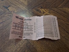1945 World Series Baseball Numbers Ticket Game Massachusetts Money Prizes Cash