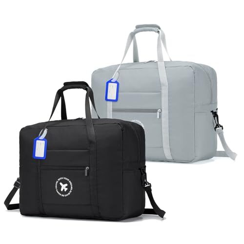 KSIBNW Travel Duffel Bag For Spirit Airlines Personal Item Bag Black