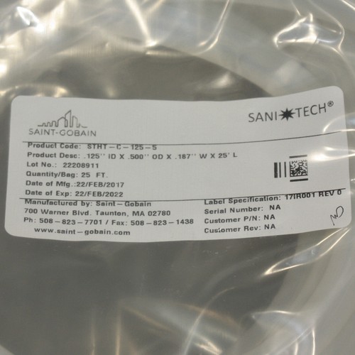 Sani-Tech Platinum Cured Silicone Tubing, 1/8" x 1/2" x 25ft, Bulk Hose - Picture 3 of 9