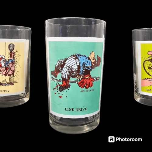 Pepsi Vtg 70s Sport Collector Series Drinking Glasses Gary Patterson Set Of 3 - Picture 3 of 10