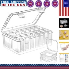 Durable Mini Storage Cases - 15 Clear Bead Organizers for Crafts  Jewelry