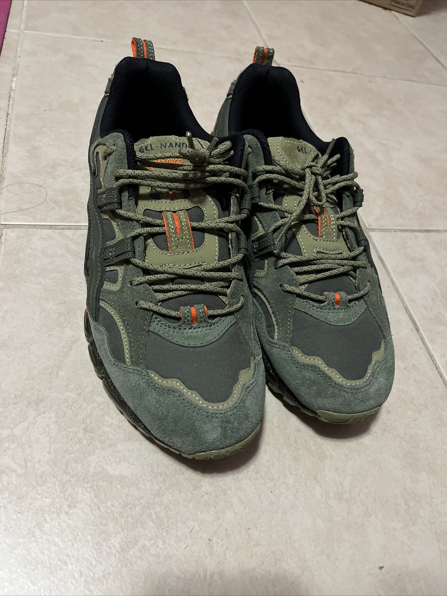 Mens Asics Gel-Nandi 360 Olive Canvas/Olive Canvas Trail Running Shoe  Size
