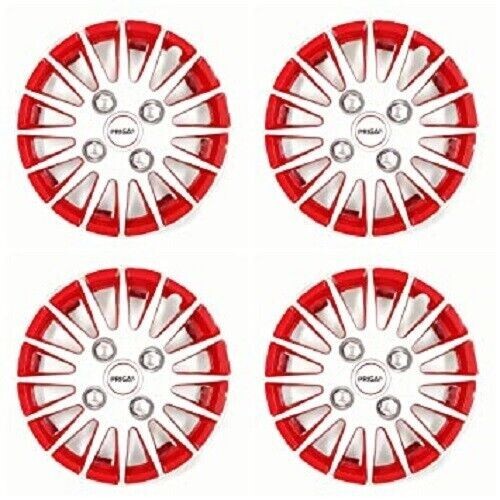 White Red 16 Inch Wheel Cover (Set of 4Pc)(Press Fitting) (Camry W-Red) - Picture 1 of 3