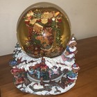 Vintage Teddy Bears Musical Snowglobe Rotating Base - Plays "Winter Wonderland"