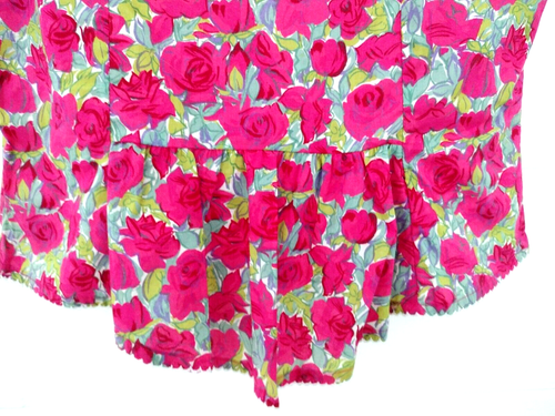 Vtg 90's Y2k Maxou Pink Floral Top & Ankle Pant Suit Set 10 Preppy Resort Wear - Picture 13 of 24