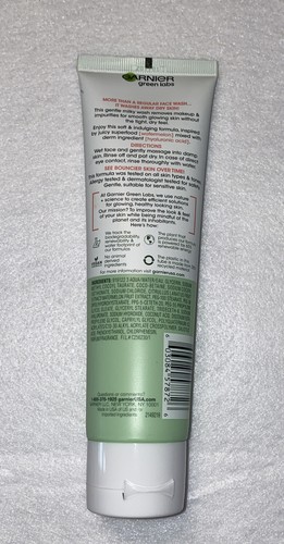 Garnier Green Labs Hyalu-Melon Smoothing Milky Wash Cleanser 4.4 fl oz Vegan - Picture 2 of 3