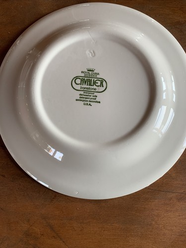 Cavalier/ Royal China SUSSEX 10" Ironstone Dinner Plate Brown Floral Pattern - Picture 4 of 4