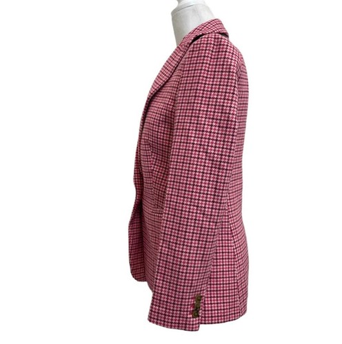 J. Crew Factory Arbeitsblazer rosa lila Hahnentrittmuster Gr. 00 Business Büro - Bild 4 von 11