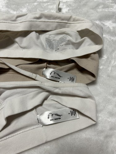 3 Girls white brown 1 padded Seamless Crop Bralette soft bra size small - Picture 3 of 3