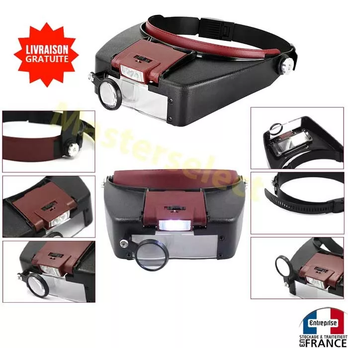 Casque Loupe Serre T te Frontale De Travail PRO Lampe Pour